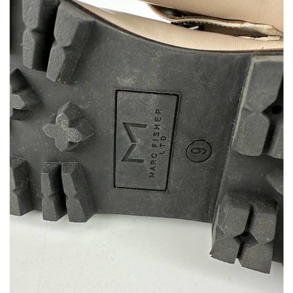 Marc Fisher LTD Indre Leather Hiking Boot Ivory Women's Size 9 - Picture 11 of 12